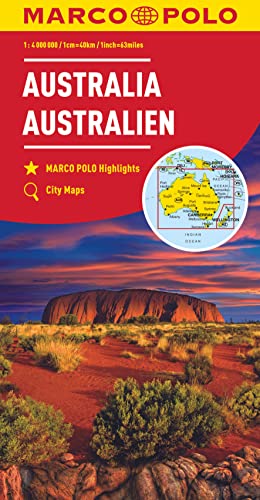 MARCO POLO Kontinentalkarte Australien 1:4 Mio.: Mit Marco Polo Highlights und City Maps